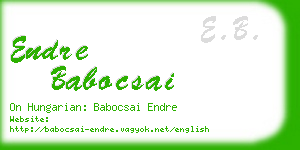 endre babocsai business card